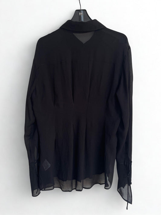 DISSH Bowie Sheer Viscose Shirt | Black | Size 12