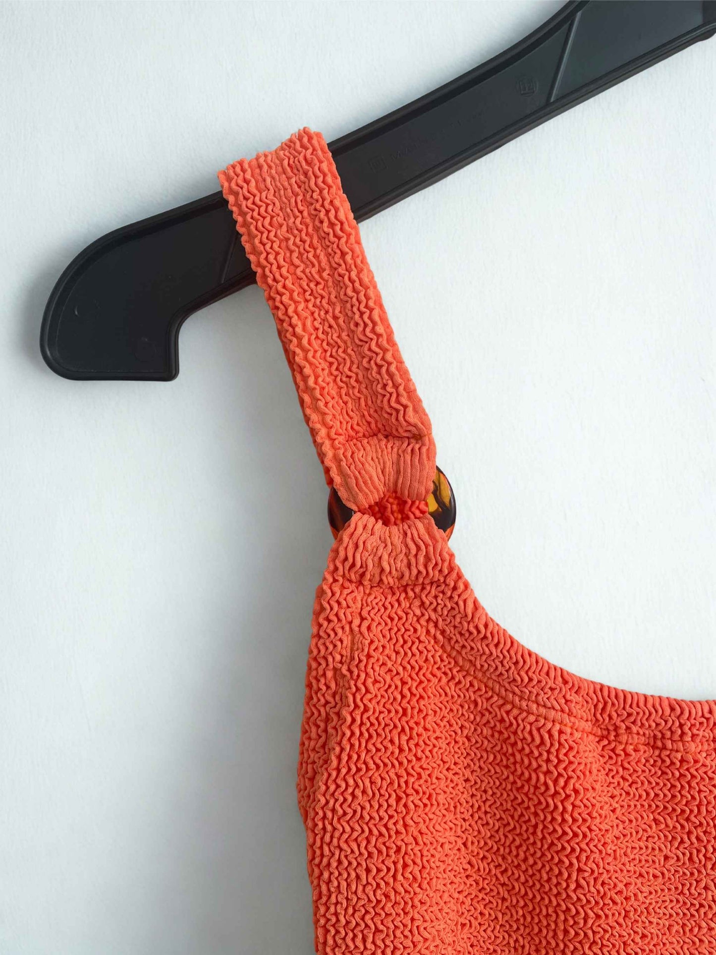 Hunza G Domino Scoop-Neck Crinkle Swimsuit | Orange