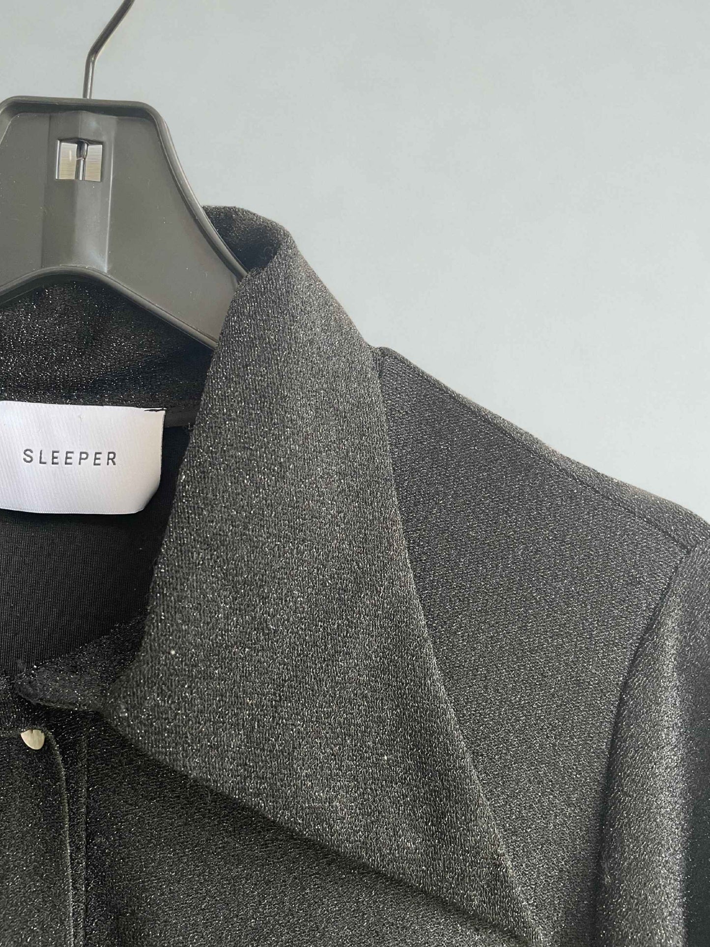 SLEEPER Cosmos Lurex Lounge Set | Black | Size M