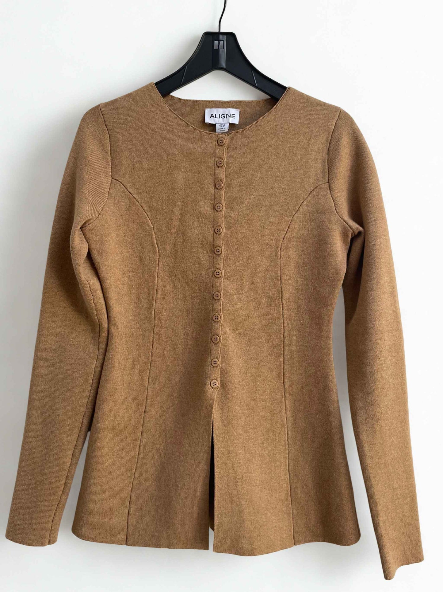 Aligne Daphne Knit Cardigan | Camel | Size 8
