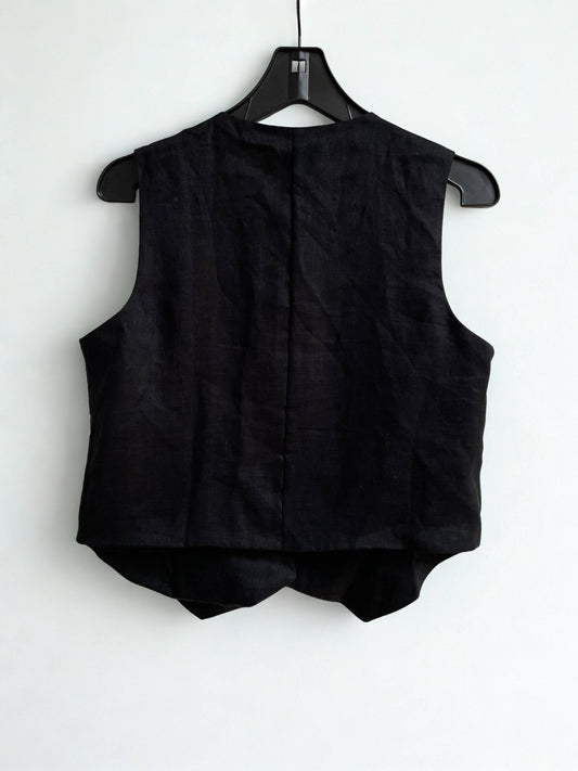 DISSH Banks Linen Vest | Black | Size 8