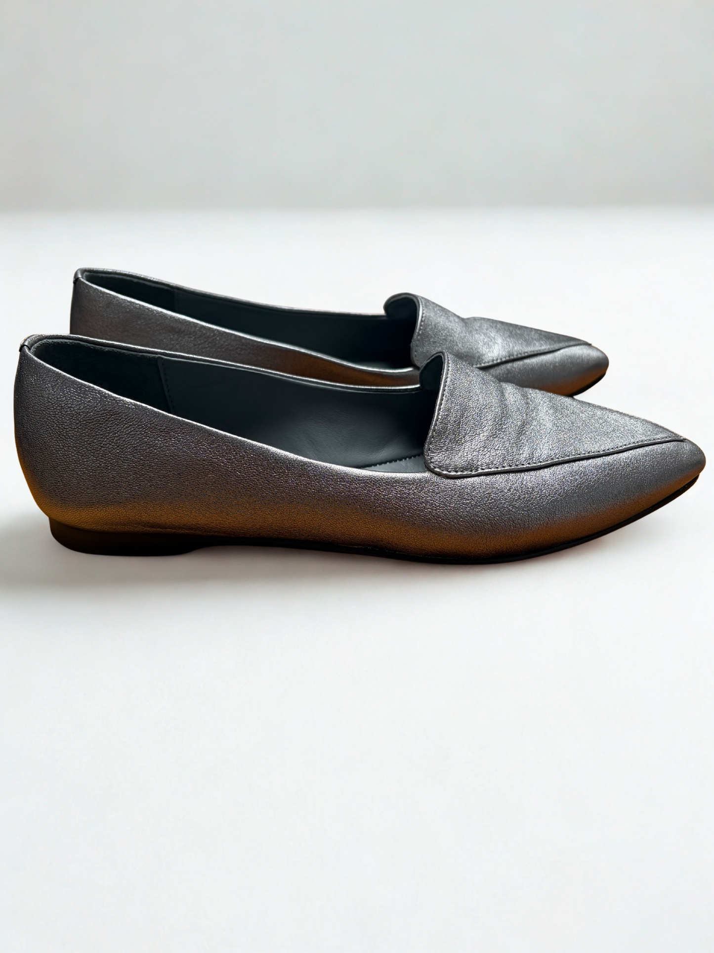 Jigsaw | Silver flat shoes | UK 4
