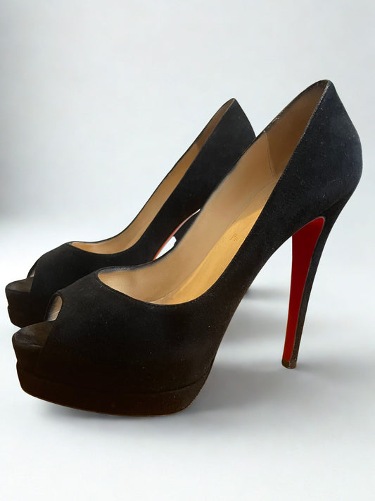 Christian Louboutin Altadama 140 | Black Suede | Size 39
