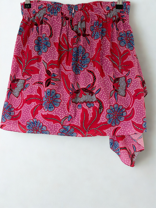 Rhode | Mini Skirt | Pink Floral | Size L