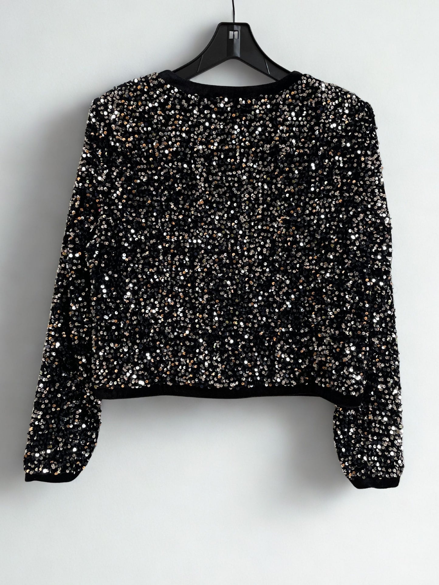 Sezane | Chester Sequin Jacket | Black & Silver | Size 16