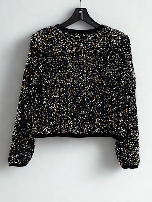 Sezane | Chester Sequin Jacket | Black & Silver | Size 16
